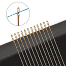 LMDZ, 12/24 Uds., aguja ciega, aguja para ancianos, agujas con orificio lateral, apertura lateral trasera, agujas de coser a mano de acero inoxidable, enhebrado