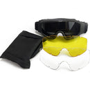 Gafas tácticas negras y verdes, gafas de sol militares para disparar, 3 lentes, Airsoft, Paintball, a prueba de viento, juego de guerra, gafas de Montañismo