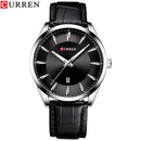 CURREN Relojes de cuarzo para hombres Correa de cuero Relojes de pulsera para hombres Marca de lujo superior Reloj de negocios para hombres 45 mm Reloj Hombres