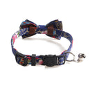Retro Printing Pets Cat Collars Cute Bowknot Puppy Chihuahua Necklace Adjustable Bow Tie Cat Bells Collar Pet Gift