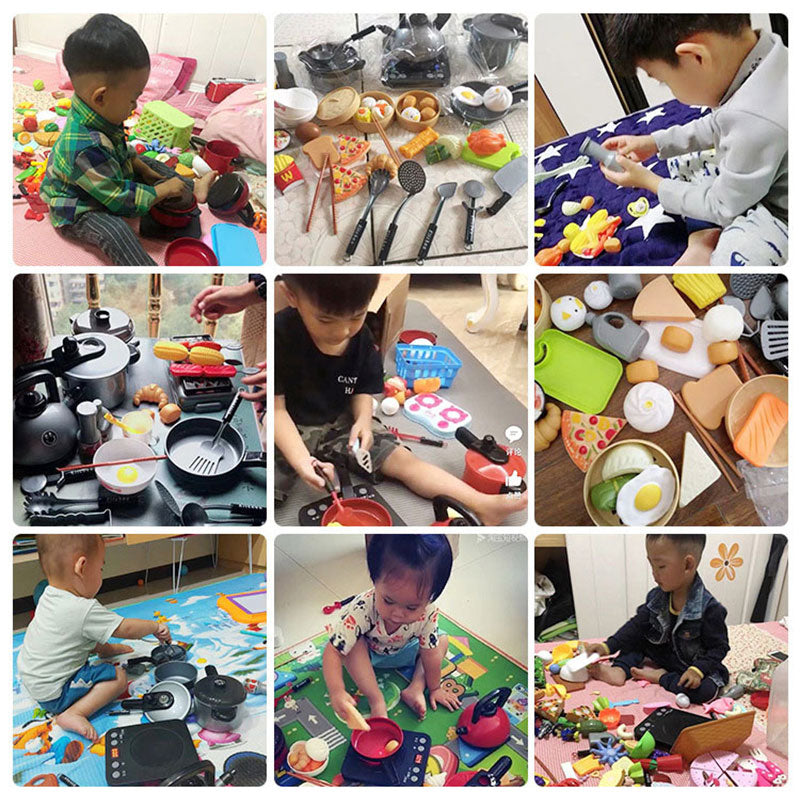 Niños Juego de imaginación Juguete Mini Juguetes de cocina Utensilios de cocina Olla Pan Simulación Utensilios de cocina Juguetes de cocina para niños
