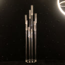 2 set Acrylic Candlestick 8 Heads All Clear Candle Holders Wedding Candelabra Table Centerpieces Flower Stand Holder Candelabrum