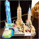 3D Puzzle Game DIY Toy Paper Miniature Model City London Paris New York Moscow Famous Building Assemble Game Toys For Kids Gifts