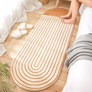 Alfombra larga suave geométrica moderna para dormitorio, mesita de noche, Tatami antideslizante, alfombrilla de Cachemira para el hogar, sala de estar, alfombras
