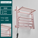 Bathroom Electric Bath Towel Warmer Heating Towel Shelf Rack Household 55℃ Thermostatic Towel Dryer Punch Free Heater Rail Black