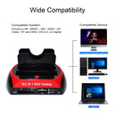 DeepFox USB2.0/Type C to 2.5 3.5 Inch Hard Drive Docking Station USB3.0 SATA IDE Dual Slots External SSD HDD Enclosure