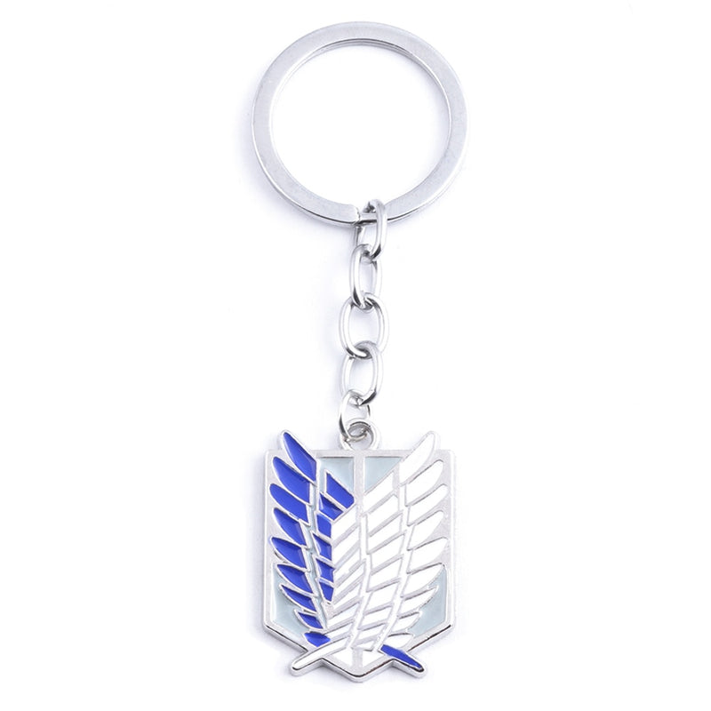 Wholesale Attack On Titan Keychain Anime Shingeki No Kyojin Wings of Liberty Scout Legion Emble Eren Key Pendant Keyring Jewelry