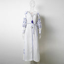 Jastie Bahia Maxi vestido Mujer verano otoño manga larga bordado Vintage vestido largo 2022 Boho playa Hippie Vestidos sueltos Mujer