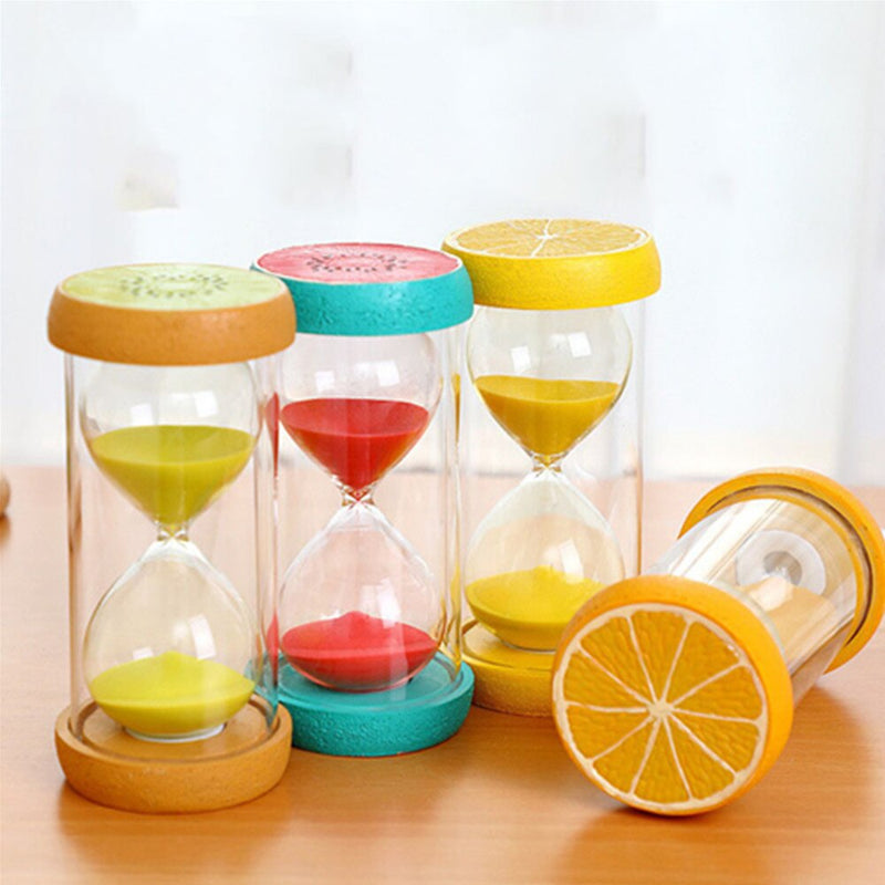 Hourglass 5 Minutes Sand Watch Fruit Timer Clock 15 30 Minute Sandglass Desk Ornaments Home Decoration Children Gift