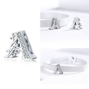 WOSTU 925 Sterling Silver Circle Charm Round CZ Bead Bead Clip Fit Original reflection Charm Bracelet Jewelry Accessories CQX101