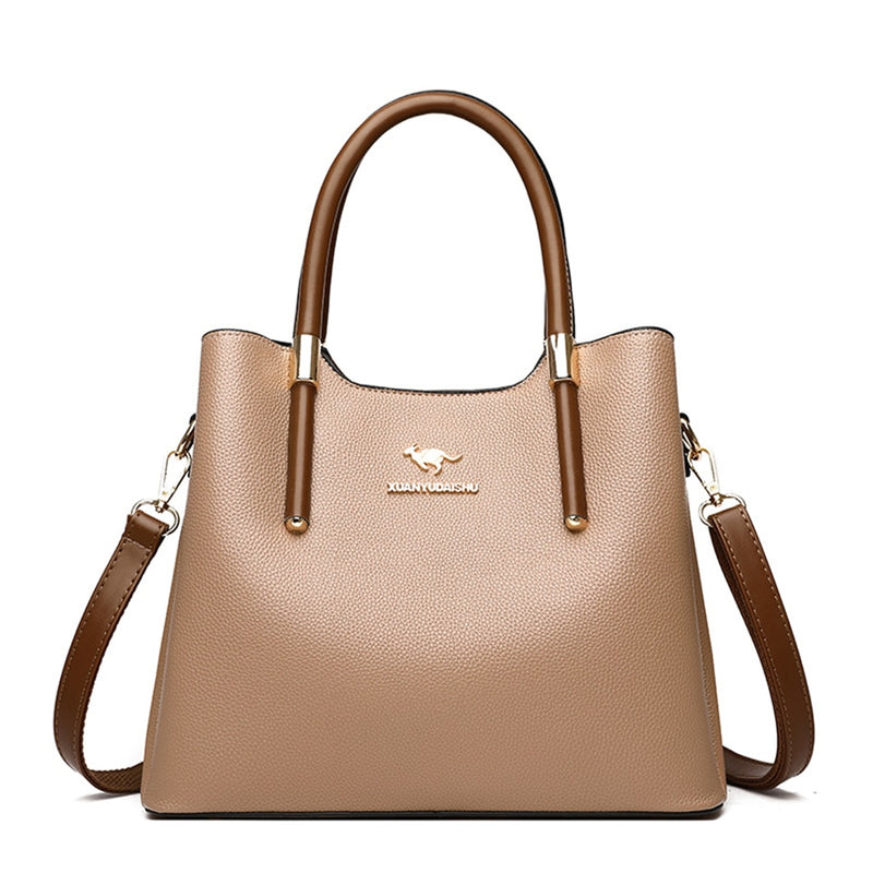 Bolsos cruzados informales de cuero para mujer 2021, bolso de mano de diseñador de lujo para mujer, bolso de hombro de alta calidad con asa superior, bolso principal