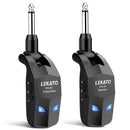 Lekato Wireless Guitar System 2,4 GHz Gitarren-Sender-Empfänger für E-Gitarren-Funksender, eingebaut, wiederaufladbar