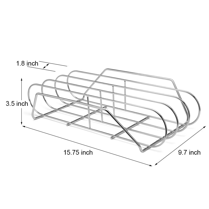 BBQ Ribs Rack for Grill Stainless Steel Barbecue Basket Shelf Factory Customized Cooking Net Outdoor BBQ Accessories