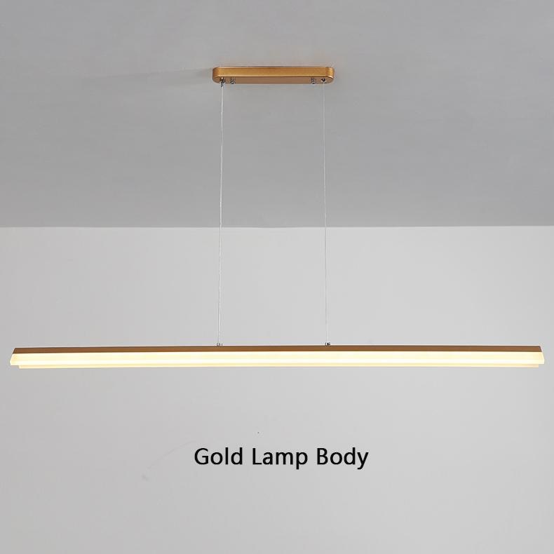 Candelabro LED negro/café/dorado moderno Simple estudio lámpara colgante larga comedor Oficina Bar restaurante Deco luz colgante