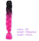 Black Star Hair Ombre Jumbo Extensiones de cabello trenzado Trenzas retorcidas de 24 pulgadas Fibra de cabello sintético para trenzado retorcido para mujeres