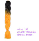 Black Star Hair Ombre Jumbo Extensiones de cabello trenzado Trenzas retorcidas de 24 pulgadas Fibra de cabello sintético para trenzado retorcido para mujeres