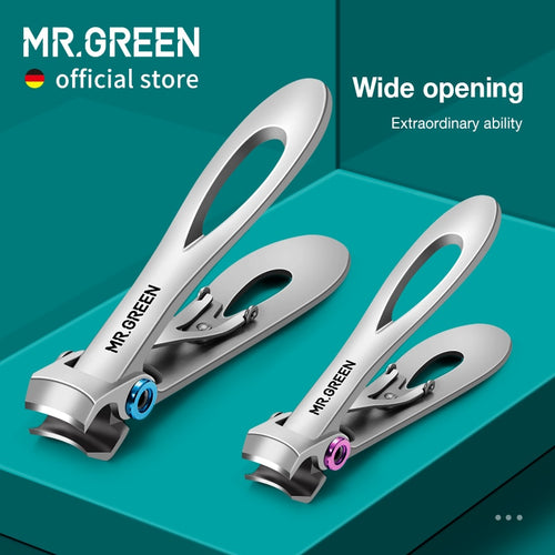 MR.GREEN Nagelknipser Edelstahl Zwei Größen sind erhältlich Maniküre Fingernagelschneider Dicke harte Zehennagelschere Werkzeuge
