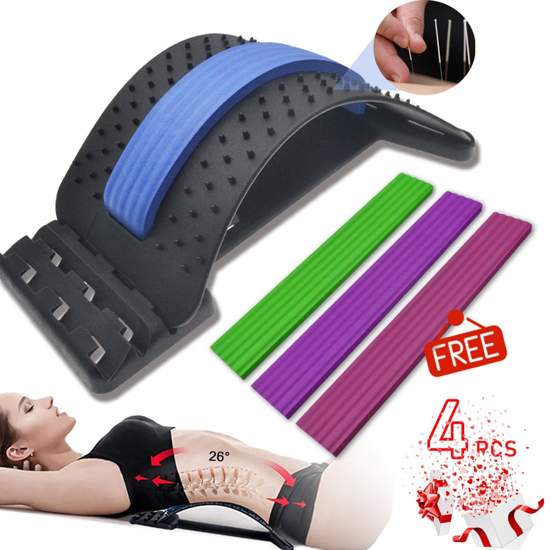 Rückenmassagegerät Bahre Unterstützung Spine Deck Schmerzlinderung Chiropraktik Lendenwirbelsäulenentlastung Rückendehner Fitness-Massagegeräte