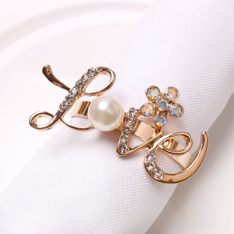 6pc Simple english letter love napkin ring napkin buckle