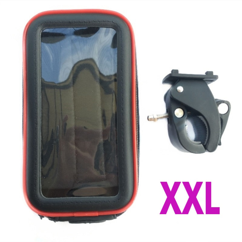 Bike Motor Phone Holder Waterproof Phone Bag Pouch Case Motorcycle Bicycle Handlebar Cellphones GPS Stand for iPhone 12 XXL Bag