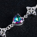 New Arrival Luxury Bracelets For Women With Heart Topaz Gemstone 925 sterling silver woman bracelets Party Anniversary Gift