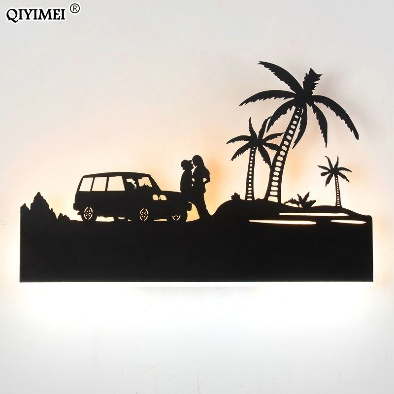 Romantic Wall lamps acrylic lampshade lighting fixture upside warm down cool for living room bedside Animal lights AC110-260V