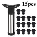 Wine Saver Vacuum Pump with 8pcs 14 pcs Vacuum Bottle Stoppers Stainless Steel Wine Pump Sealer Preserver Set
