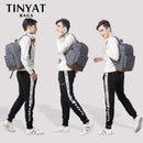 TINYAT, mochilas para ordenador portátil de 15 pulgadas para hombre, mochilas escolares para ordenador, mochilas de ocio para adolescentes, Mochila de hombro de viaje gris