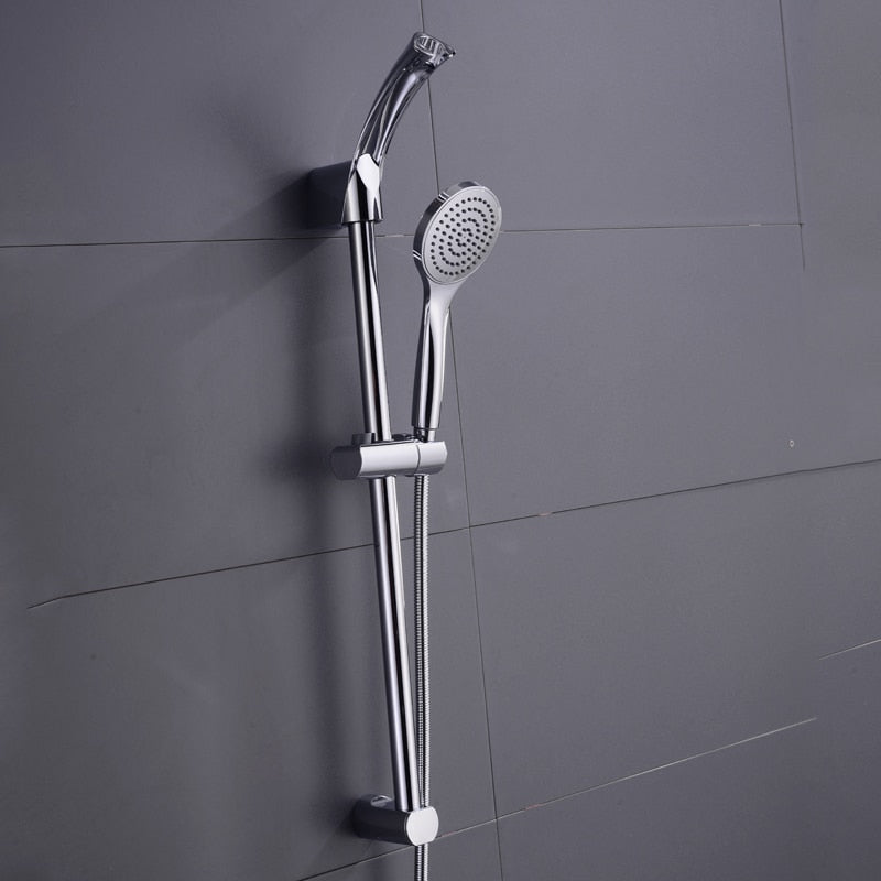 New Shower Slide Bar Combo High Quality Hand Held Shower Head Holder Wall Mount ABS Chrome Plated Shower Sliding Bar Set