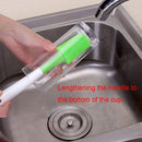 LMETJMA Silicone Cup Brush Bottle Cup Cleaning Brush For Glass Cup Thermoses Coffee Mugs Long Handle Cleaning Brush KC0132