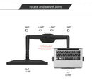 OL-3L aluminum multifunction 10"-17"Ergonomics desk laptop stand 32" monitor desktop holder computer full motion with column bar