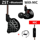 KZ ZST Auriculares Bluetooth 1DD + 1BA Driver Dynamic &amp; Armature in Ear Monitores Aislamiento de ruido HiFi Música Deportes Auriculares Auriculares