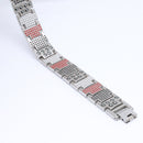 Vivari Herren-Gesundheits-Magnetarmband für Männer, versilbert, reines Titan, magnetische Ionen, Germanium, Far Infar Red Armbänder