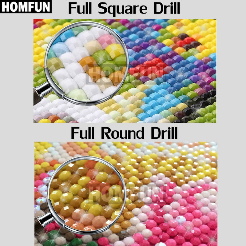 HOMFUN Full Square/Round Drill 5D DIY Diamond Painting &quot;Indian feathers&quot; Embroidery Cross Stitch 5D Home Decor Gift A07074