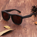 Retro men polarized women sunglasses Black wood Kids Couples sun glasses handmade  UV400 With bamboo wooden box