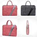 Fashion Pu Waterproof Scratch-resistant Laptop Briefcase 13 14 15 inch Notebook Shoulder Bag Carry Case For women and men