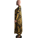 2021 New African Print Elastic Bazin Baggy Pants Rock Style Dashiki SLeeve Famous Suit For Lady/women coat and leggings 2pcs/se