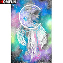HOMFUN Voll quadratische/runde Bohrer 5D DIY Diamantmalerei „Windspiele“ Stickerei Kreuzstich 5D Wohnkultur A14203