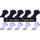 10 Pairs New Spring Summer Cotton Socks Boat Mesh Breathable Men&