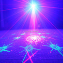 ESHINY Mini RGB 5 Linsen Laser 128 Muster Projektor Blaue LED Club Home Party Bar DJ Disco Weihnachtstanz Bühneneffektlicht N60T155