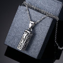 Vnox Memorial Cremation Urn Ashes Holder Pendant For Women Men Necklace Stainless Steel Unisex Stylish Openable Jewelry
