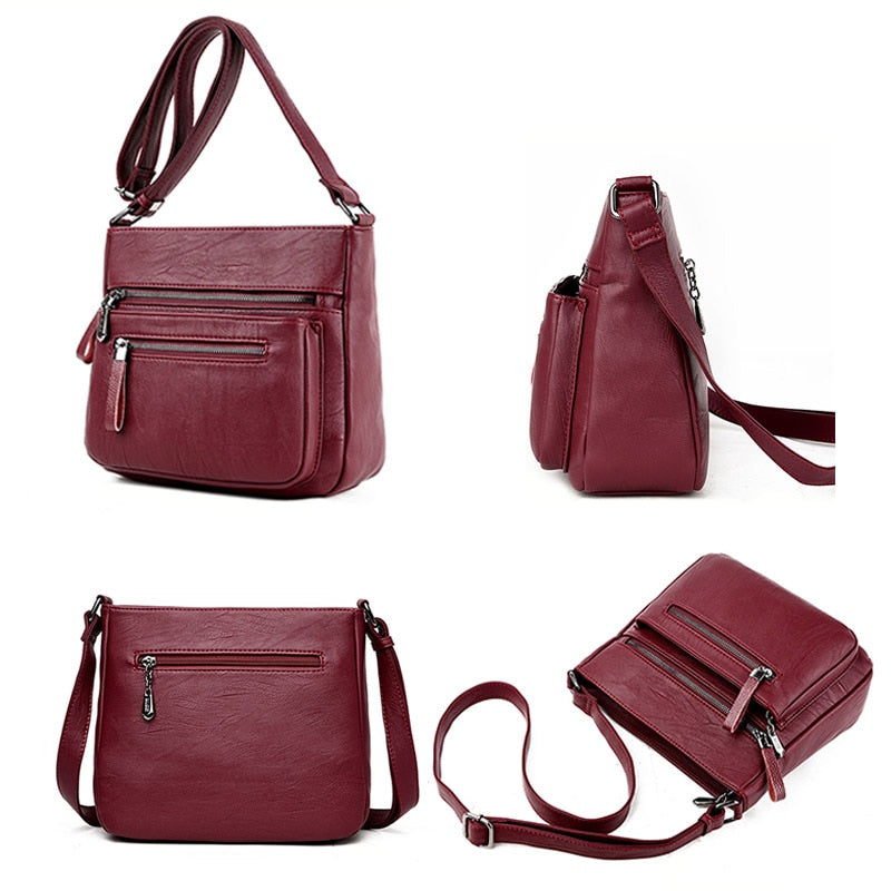 Hochwertiges Leder Umhängetaschen für Frauen 2021 neue Luxus-Designer-Umhängetasche Freizeit-Einkaufstasche für Lady Messenger Bags