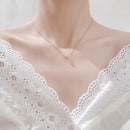 XIYANIKE Natural Strawberry Crystal Necklace Cute Cat Ears Styling Clavicle Chain Sweet Engagement Jewelry For Women Gifts New