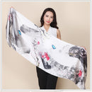 DANKEYISI 100% Naturseide Schal Frauen Seide Wraps Tücher und Schals Hijabs Weiblich Bedruckte Strandabdeckung Damen Bandana 2019