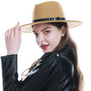 WELROG, sombreros Fedora negros y rojos para mujer, sombreros de fieltro de lana de imitación, sombrero de fieltro de Panamá, sombreros de invierno para hombre, sombreros de Jazz, sombrero Trilby para mujer