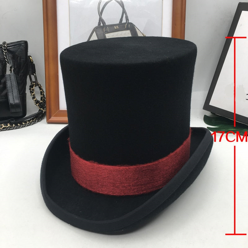 Viento británico en Europa y la gorra de caballero puesta en escena sombrero de copa moda retro y personalidad gorra de presidente