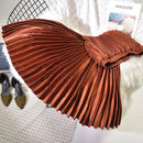 Falda larga plisada de primavera 2022 para mujer, falda larga de cintura alta para mujer, falda Maxi de alta calidad para mujer de otoño, Vintage Saia