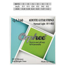 Orphee 6Pcs Acoustic Guitar Strings QA Series Folk Hexagonal Steel Core 80/20 Bronze Wire Super Light Tension Guitar Accessories