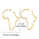 Anniyo African Map Big Earrings Exaggerate Larger Earring Stud Africa Ornaments Traditional Ethnic Hyperbole Jewelry