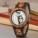 BOBO BIRD Personal Photo Print Logotipo personalizado Reloj de madera con caja de regalo Relogio Feminino Masculino Unque Creative Cool Stlye